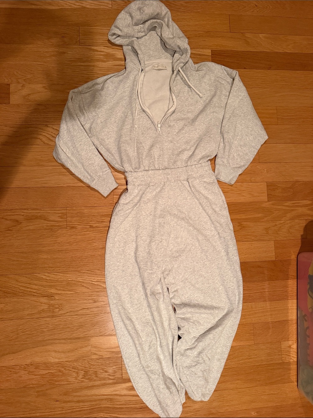 A&F Light Gray Women's Hoodie Jumpsuit